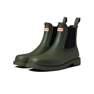 Image of Hunter Original Commando Wellies, Women&#039;s, Size: 8, Dark olive Natural rubber