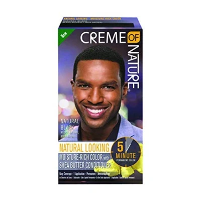 Image of Creme of Nature Permanent Hair Colour for Men (Natural Black)