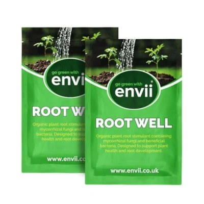 Image of envii Root Well Mycorrhizal Fungi Powder Organic &amp; Enriched with Bacteria Improves Nutrient Uptake Treats 160 Plants
