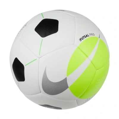 Image of NIKE DH1992 100 Futsal Pro Recreational soccer ball Unisex Adult WHITE/VOLT/SILVER Size 0