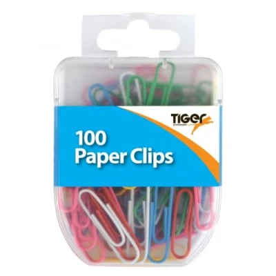 Image of Essential 100 Paper Clips Coloured + Free finchley Pen (2)