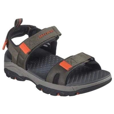 Image of Skechers Men&#039;s TRESMEN Sandals, Olive Mesh/Synthetic, 11 UK