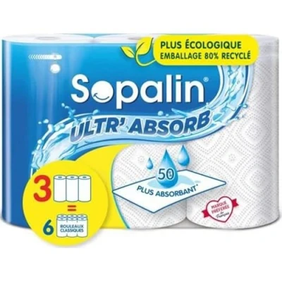 Image of Sopalin Ultra Maxi Towel 3 Rolls (The Equivalent of 6 Classic Rolls)