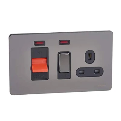 Image of Schneider Electric Ultimate screwless flat plate (USFP) Removable front for ease and efficient decorating Wiring Devices Black Nickel GU4401BBN