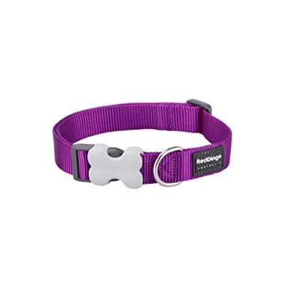 Image of Red Dingo Bucklebone Dog Collar Plain, Purple, X Small 12mm