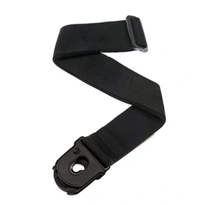 Image of D&#039;Addario Accessories Locking Guitar Strap Electric Strap, Acoustic and Bass Black