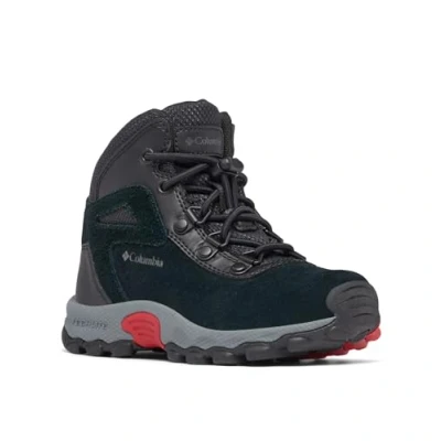 Image of Columbia Unisex Kids Newton Ridge Amped mid rise hiking boots, Black (C x Mountain Red), 11 UK