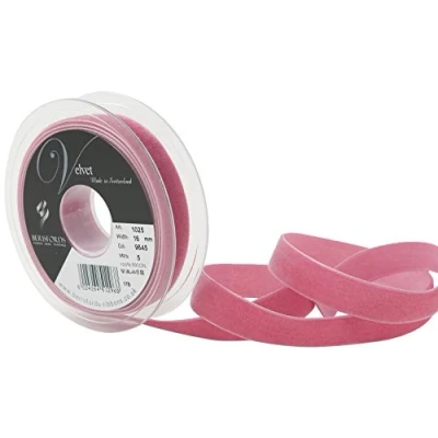 Image of Berisfords Velvet Ribbon, Alt Rosa, 10.2 x 2.1 cm