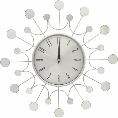 Image of vidaXL Wall Clock Silver 40 cm Metal