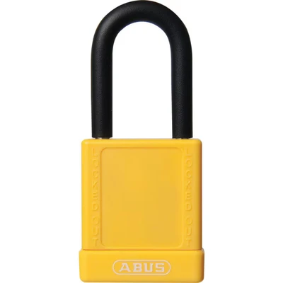 Image of ABUS 59110 Non Conductive Lock Out Tag Anodized Aluminium Padlock Yellow