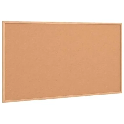 Image of vidaXL Cork Board with Frame Solid Pine Wood 100 x 55 cm, Board, Pin Office Notice, Large Notice