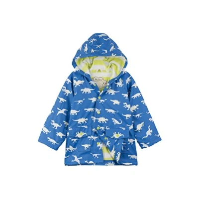 Image of Hatley Boy&#039;s Printed Raincoat, Colour Changing Dinosaur Menagerie, 10 Years