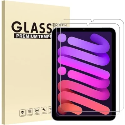 Image of PROTech 2x Pack Screen Protector for iPad Mini 6 8.3 Inch 2021, Tempered Glass Film Ultra Clear Guard 6th Generation 2021