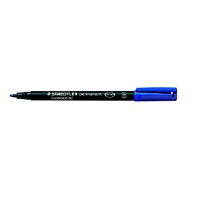 Image of STAEDTLER Lumocolor 314 Permanent Marker Chisel Tip 1 to 2.5 mm Blueaa