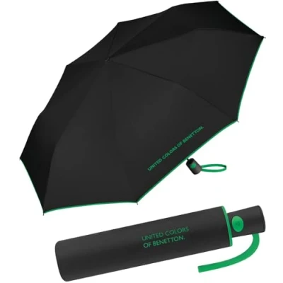 Image of Happy rain Unisex AdultStick Umbrella Black 95 cm