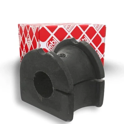 Image of 1003609 Stabilizer Bushes FEBI BILSTEIN 19449 Front Axle Rubber, Rubber with fabric lining 15mm FORD: KA Hatchback, FIESTA 4