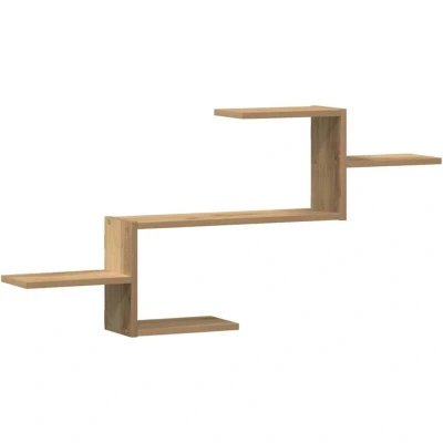 Image of vidaXL Wall Shelf Artisian Oak 104x15x49 cm Engineered Wood