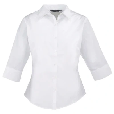 Image of Premier Women&#039;s Sleeve Poplin Blouse White* 22