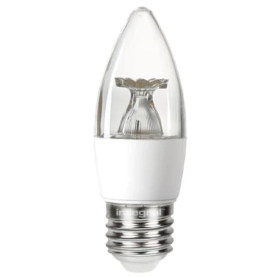 Image of Integral ILCANDE27NC068 4.9w LED Candle Bulb, 2700K, clear, non dimmable, E27, 470lm =40w