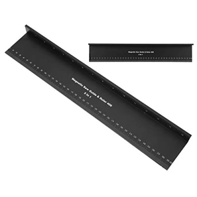 Image of Multifunctional Protective Ruler, Aluminum Alloy Non Slip Magnetic Saw Guide &amp; Drafting Tools and Kits
