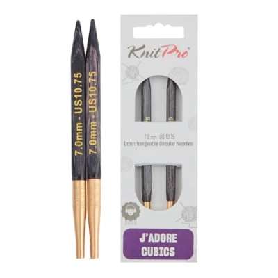 Image of KnitPro J&#039;Adore Cubics Knit Pins Circular Interchangeable Knitting Needles for 60cm Cable and Above 7.00mm