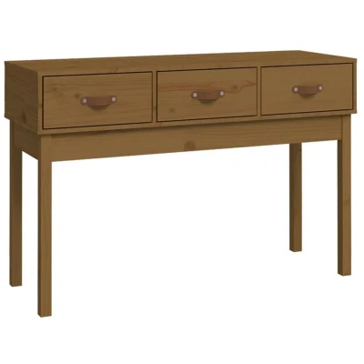 Image of vidaXL Console Table Honey Brown 114x40x75 cm Solid Wood Pine