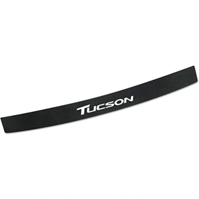 Image of JYMLOV Car Rear Boot Bumper Protector for Hyun dai Tucson, Carbon Fiber Trunk Door Sill Strip Anti Scratch Decorative Sticker Styling Accessories,Black