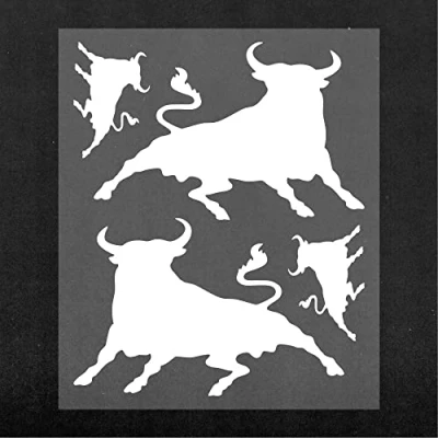 Image of 4R Quattroerre.it Supershaped Die Cut Bull for Car, White, 14 x 16 cm