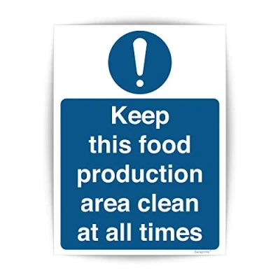 Image of Food Hygiene Stickers Self adhesive Waterproof Vinyl 150mm x 200mm V1192