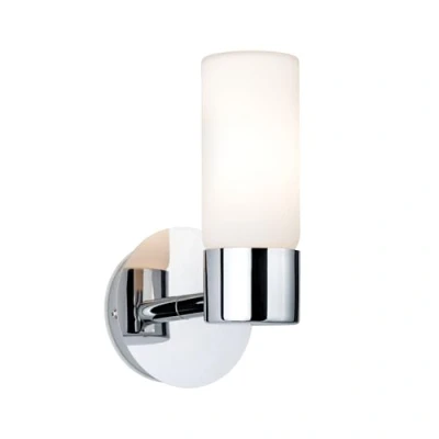 Image of Paulmann 70839 luminaire Eleon max. 33 watt IP44 Wall Chrome, Satin Living Room Metal, Glass Hallway lamp G9