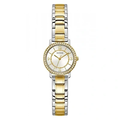 Image of Guess Ladies Dress Watch silvercoloured/goldcoloured, Women&#039;s, Size: One Size, Silver coloured/gold coloured