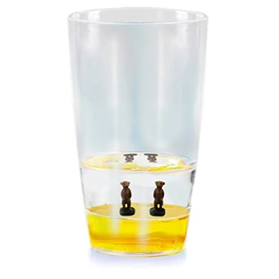 Image of Floatarama Tumbler Meerkat from Deluxebase. Acrylic Drinking Glass with Floating Animal Figurines. 250ml BPA Free for Children and Adults.
