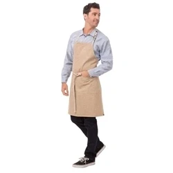 Image of Chef Works Urban Austin Denim Bib Apron Natural