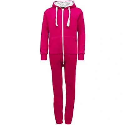 Image of Urban Road Kids Unisex Plain Onesie Boys Girls Youth Toddlers Jumpsuit Playsuit Pink