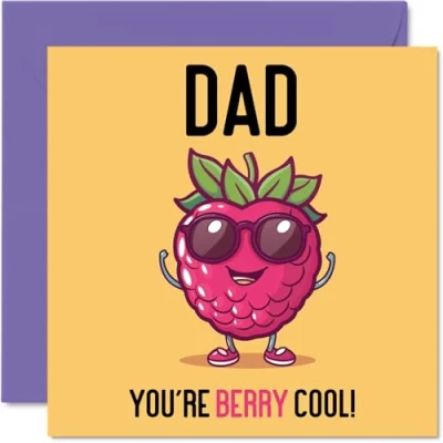 Image of Birthday Cards for Daddy Berry Cool Funny Happy Card from Son Daughter, Father’s Day Father, 145mm x Joke Greeting Men Him
