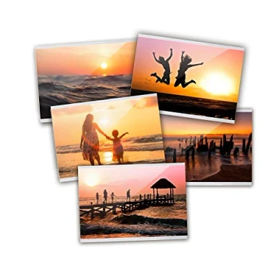 Image of Close Up Premium Fridge Photo Frame, Magnetic pockets Picture Frames for Photos &amp; Postcards, Sleeve Transparent 10x15 cm Set/pack of 5