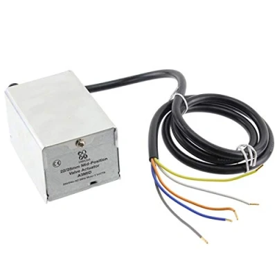Image of Spares2go 22mm / 28mm Motorised Mid Position 3 Port Valve Actuator for Honeywell V4073 Central Heating/Boiler Systems