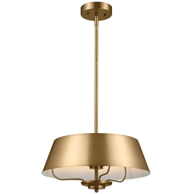 Image of Luella 3 Light Duo Mount Pendant Brushed Natural Brass