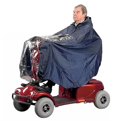Image of Rain Cover for Mobility Scooter, Poncho Raincoat Universal Windproof, Waterproof Scooter Cape Wheelchairs, Mobility, Electric Scooters and Outdoor Activities