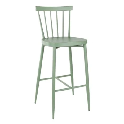 Image of Bolero Windsor Aluminium Green High Stools (2 Pack)