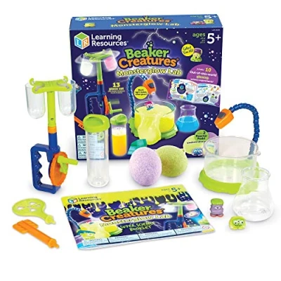 Image of Learning Resources LER3838 Beaker Creatures Monsterglow Lab Set, STEM, Science Experiment Toy, Ages 5+