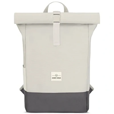 Image of Johnny Urban Roll Top Backpack Women &amp; Men Sand Ryan Rucksack for School, University, Work Casual Daypack Water Repellant Laptop Compartment 16 Inch