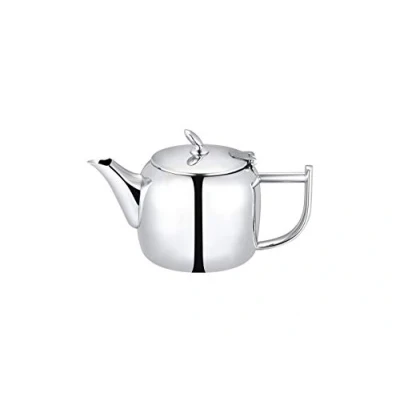 Image of Café Olé Chatsworth Tea Pot, 18oz (510ml) Small Teapot for 2, 18/10 Stainless Steel, Mirror Polished, CHT 018