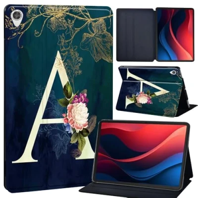 Image of Tablet Case Lenovo Tab M10 HD 2ND Gen 10.1 inch (TB X306X/X306F) lightweight Embossed Flip PU Leather Cover Ultra Thin (initial letter A)
