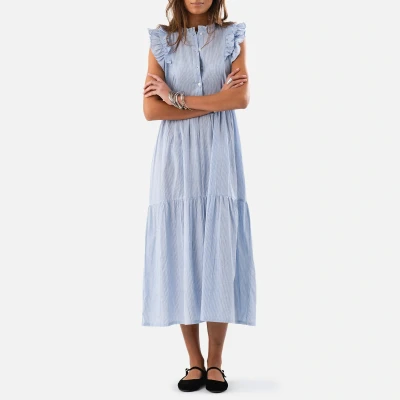 Image of Lollys Laundry Harriet Striped Cotton Poplin Maxi Dress XL