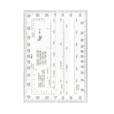 Image of Topographic Scale Coordinate Map Protractor Clear 1:5000 1:25000 Measuring Tool Reading Land Navigation
