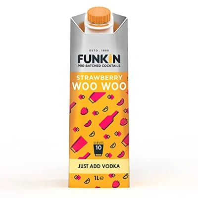 Image of Funkin Strawberry Woo Mixer 1ltr Case of 6 Cocktail Mix,
