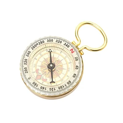 Image of ARFUKA Camping Survival Compass Metal Pocket Copper Luminous Orienteering Hiking Backpacking Navigation Tool Gift for Hunting Outdoor