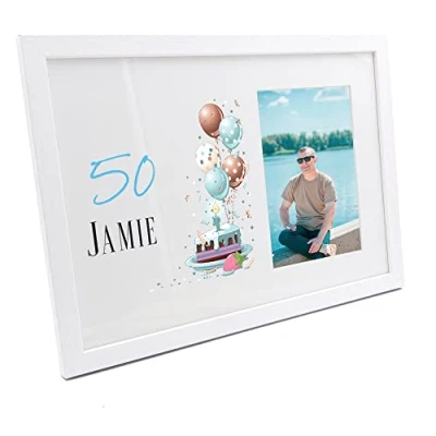 Image of Personalised 50th Birthday Gifts for him Photo Frame