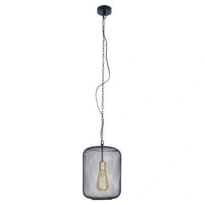 Image of Jodhpur 27cm Wire Frame Pendant Ceiling Light Black 1xE27